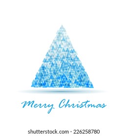 Greeting of Christmas. Abstract Christmas tree