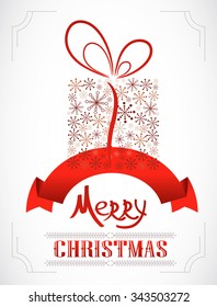 Greeting christmas card. Vector illustration