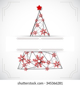 Greeting christmas card. Vector illustration
