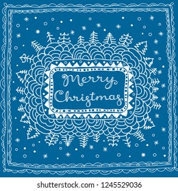 Greeting christmas card. Xmas ornamental frames, borders.