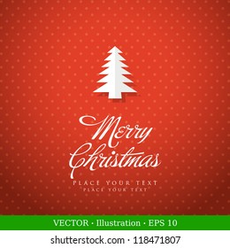Greeting Christmas and New Year card. Vector Illustration.