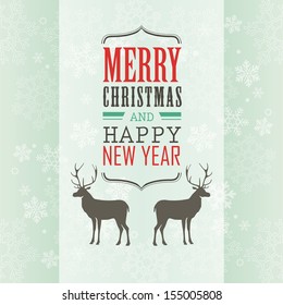 Greeting Christmas and New Year card