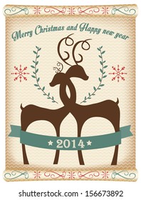 greeting christmas and new year card
