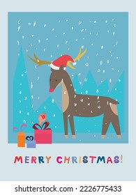 Greeting Christmas and New Year card