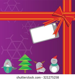 Greeting Christmas and New Year card