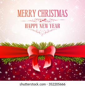 Greeting Christmas postcard for your text
