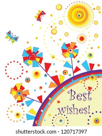 Greeting colorful card