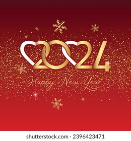 Greeting concept for 2024 new year celebration