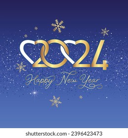 Greeting concept for 2024 new year celebration