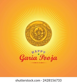 Greeting design for the auspicious occasion of Baba Garia Puja. Baba Garia puja is a festival of Tripura, India. 