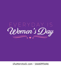 Greeting Design for celebrating International Woman day at march 8th. vector illustration.