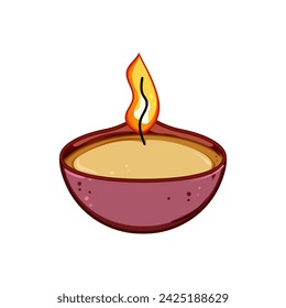 greeting diwali lamp cartoon. festival deepavali, card diya, luxury gold greeting diwali lamp sign. isolated symbol vector illustration