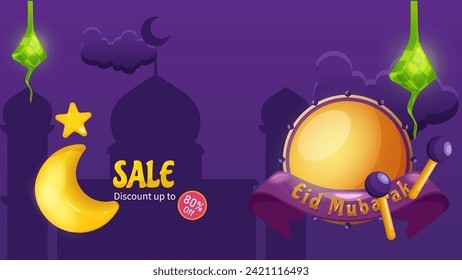 Greeting Eid mubarak sale discount, price tag ied mubarak