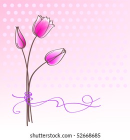 Greeting floral card