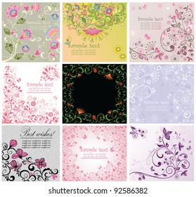 Greeting floral cards