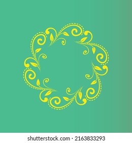 Flor de saludo con plantilla vectorial de color amarillo