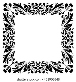 greeting frame card floral ornament deco diploma