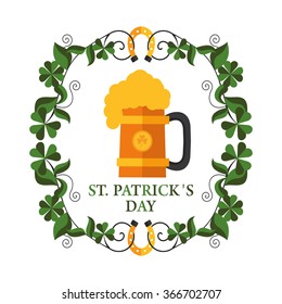 greeting frame St Patricks day in vector format eps10