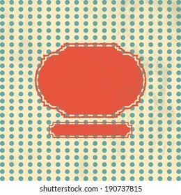 greeting frame template retro design