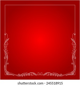 Greeting frame for valentine's day. Vector illustration.
