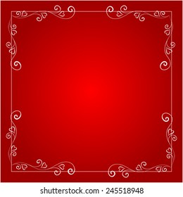 Greeting frame for valentine's day. Vector illustration.