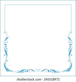 Greeting frame for valentine's day. Vector illustration.
