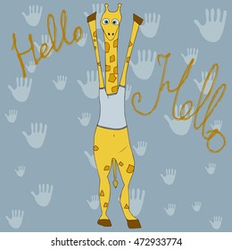 greeting giraffe