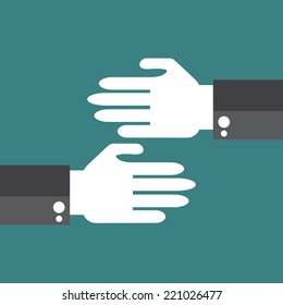 greeting hands icon