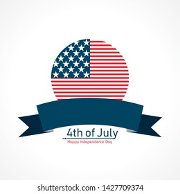 Greeting for Happy Independence Day of United States 4th July