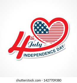 Greeting for Happy Independence Day of United States 4th July