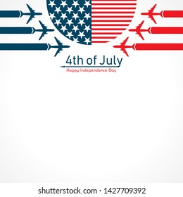 Greeting for Happy Independence Day of United States 4th July