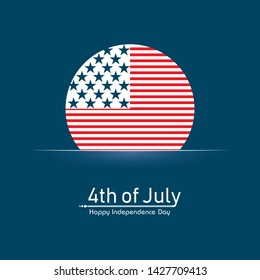 Greeting for Happy Independence Day of United States 4th July