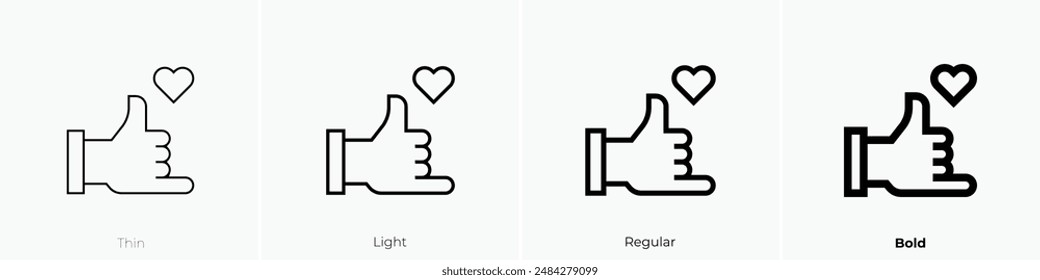 greeting icon. Thin, Light Regular And Bold style design isolated on white background