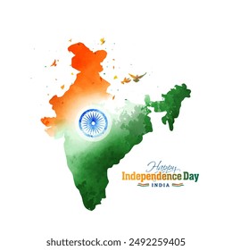 Greeting for Independence Day of India. Vector illustration