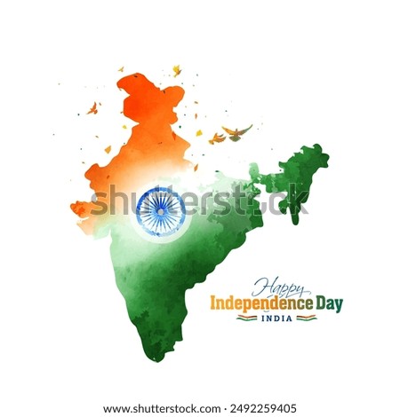 Greeting for Independence Day of India. Vector illustration