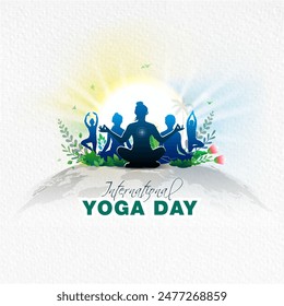 Greeting of International Yoga Day, June 21st.