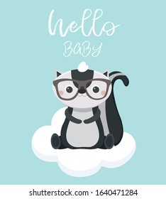 Greeting invitation card for baby shower 
