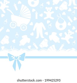 Greeting or invitation card for baby shower