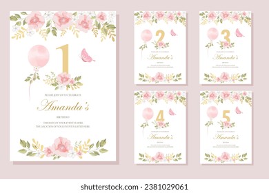 greeting, invitation, card, princess, birthday, one, year, template, floral, pink, wedding, attractive, backbone, beautiful, bloom, blossom, bright, british, carnation, castle, children, cinderella ca