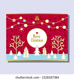 greeting invitation card template design with fox. Design for banner, flyer, invitation, poster, web site or greeting card. Vector illustration