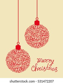 Greeting, invitation cute card on a light background. Simple decorative illustration for print, web