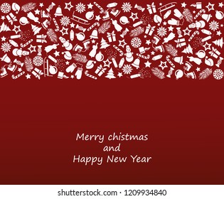 Greeting, invitation cute card. Simple decorative illustration for print, web New Year, Christmas, festive background