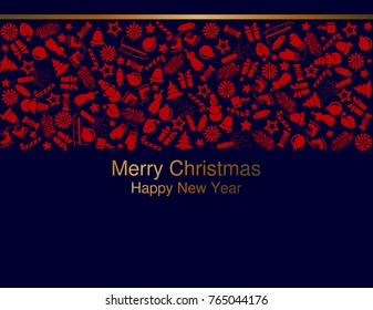 Greeting, invitation cute card. Simple decorative illustration for print, web New Year, Christmas, festive background