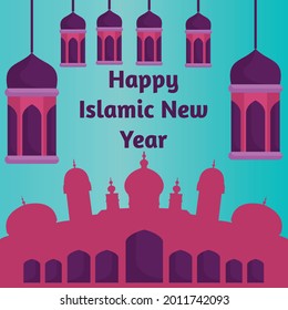 Greeting Islamic New Year 2021 Background Template