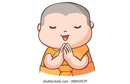 greeting from little happy neophyte vector illustration