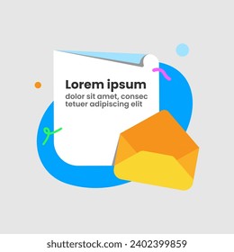 greeting message pop up ui template concept illustration flat design vector. modern graphic element for landing page, infographic, icon