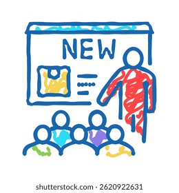 greeting mobile message doodle icon sketch vector. greeting mobile message sign. isolated symbol illustration