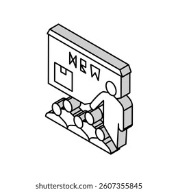 greeting mobile message isometric icon vector. greeting mobile message sign. isolated symbol illustration