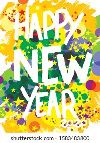 Greeting new year card vector illustration