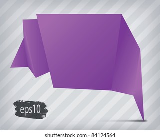 greeting origami card vector